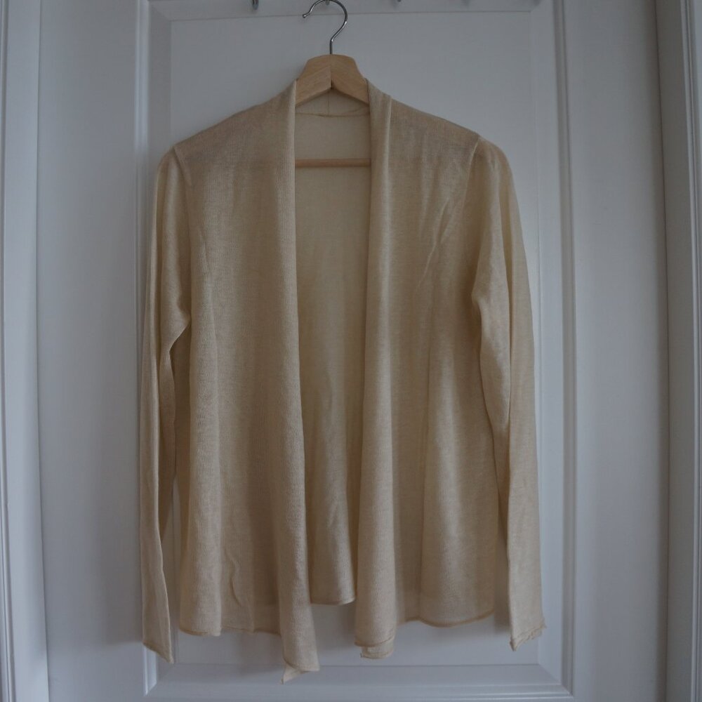 Wool blend open cardigan